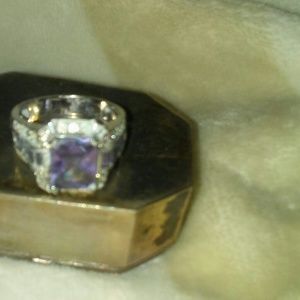 Alexandrite lab princess style 925 Ring